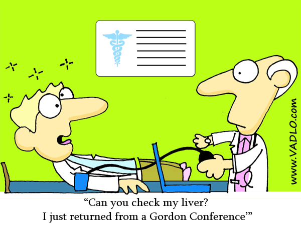 Drinking at Conference - Can you check my liver I just returned from a Gordon conference.
